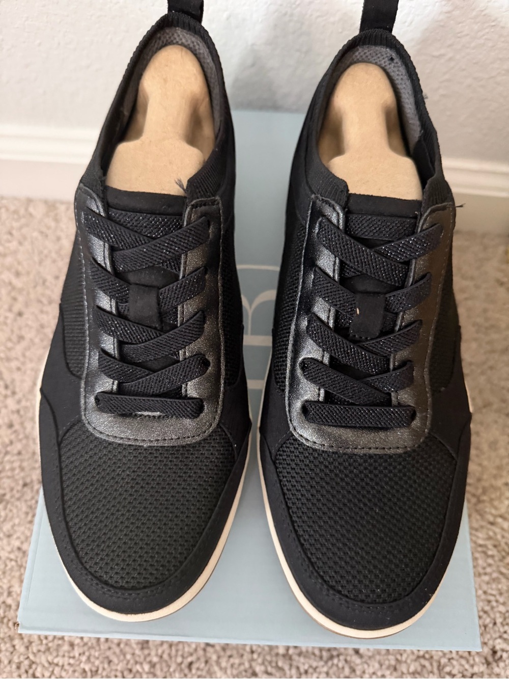 Bzees Black and White Women's Slip-On Sneakers